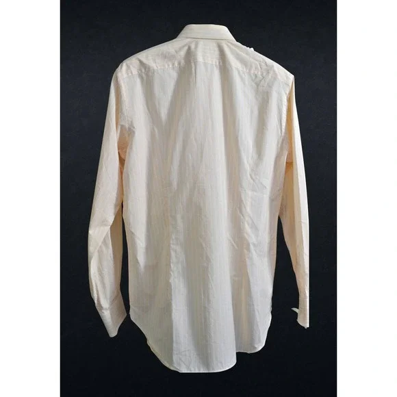 Men's Burini luxury button down shirt 15 1/2 39 made in Italy pale salmon